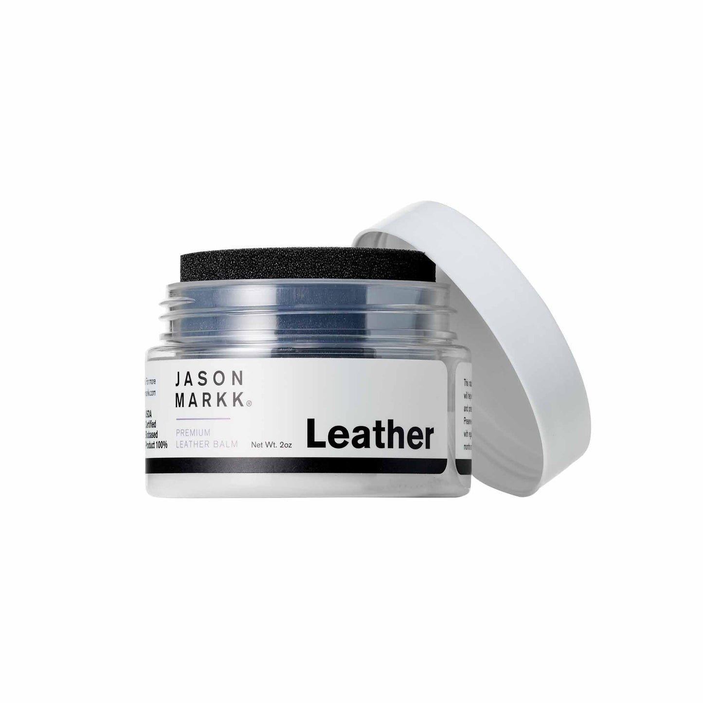 Jar of Jason Markk Leather product on a white background