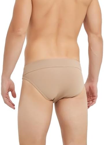 Beige men's underwear on a white background back view